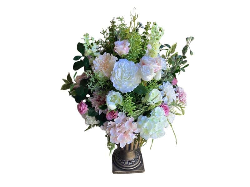 Funeral flowers in large urn for hire Auckland