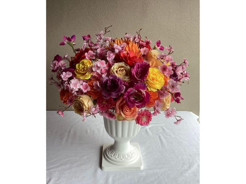 Artificial flowers for table decoration for hire Auckland