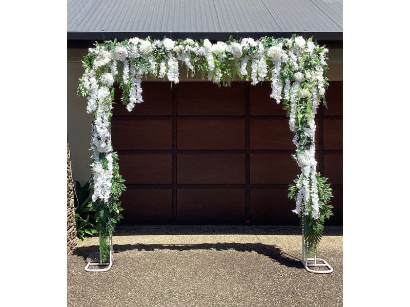 Large decorated wedding arch for hire Auckland wide