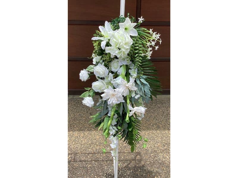 Wedding Arch Swag, White and Cream for Hire Auckland Wide