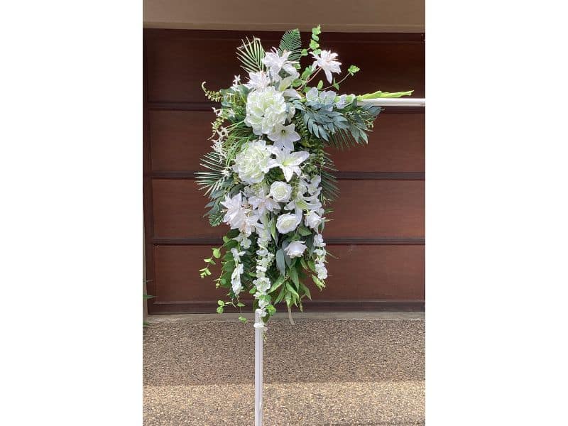 Wedding Arch Swag, White and Cream for Hire Auckland Wide