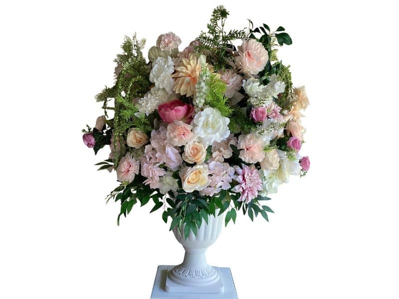 artificial flowers for hire Auckland Wide Extra Large White Urn