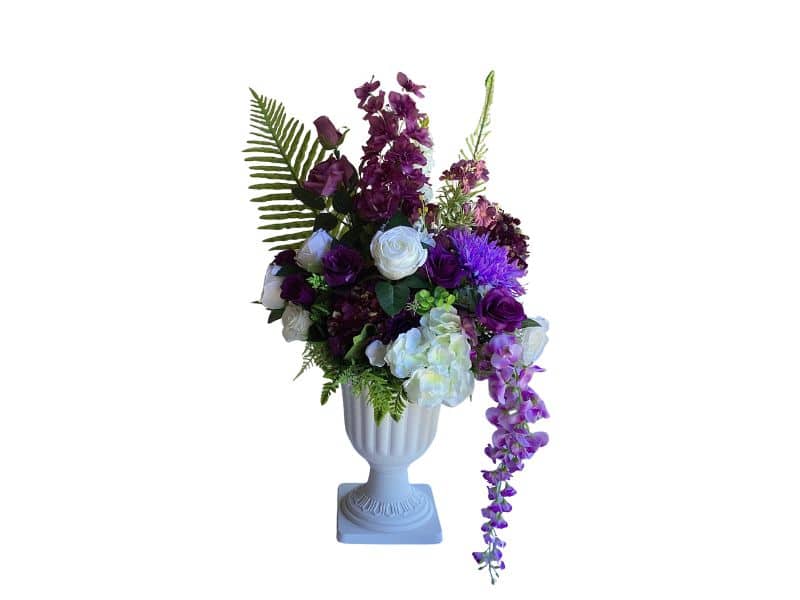 Flowers for Hire Auckland Wide Table Decor Purple and White
