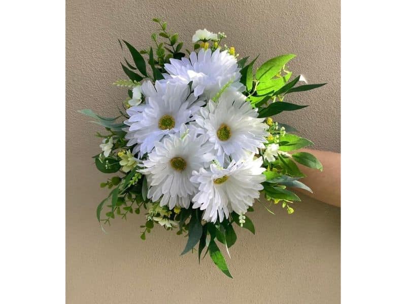 Wedding Bouquet Daisies artificial flowers for hire/buy Auckland Wide