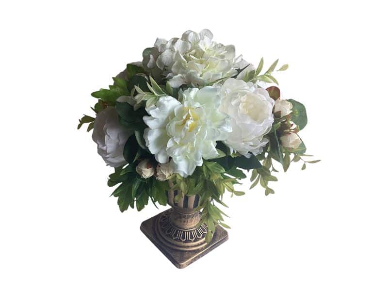 artificial flowers in Bronze Urn for hire Auckland Wide