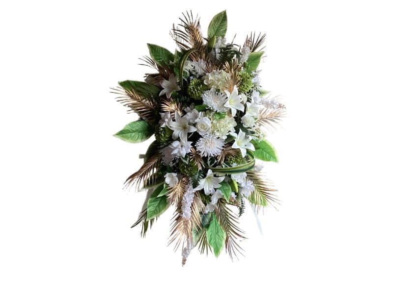 Flowers White and Gold Flower Spray