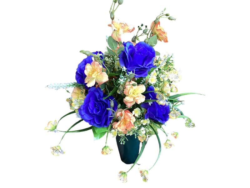 Flowers for Cemetery Blue and yellow