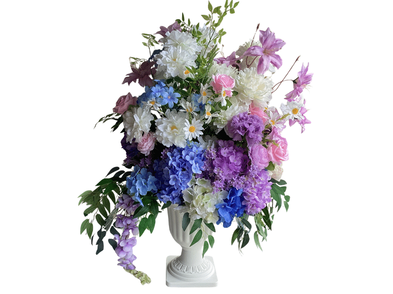 artificial flower urns for hire Auckland wide